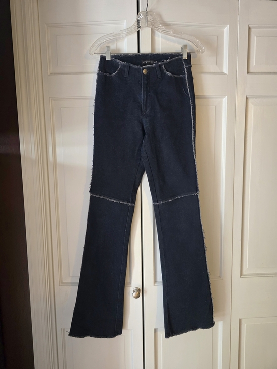 Sergio Valente Denim - Vintage Sergio Valente Dark Wash Raw Seam Flare Jeans Y2K Size 26